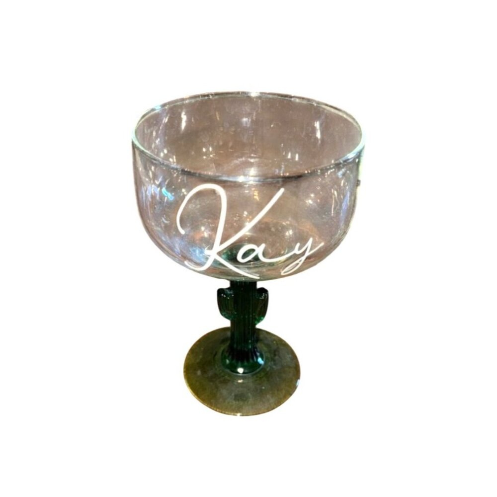 Personalized Cactus Margarita Glass